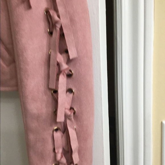 Faux suede cropped jacket - Picture 4 of 6